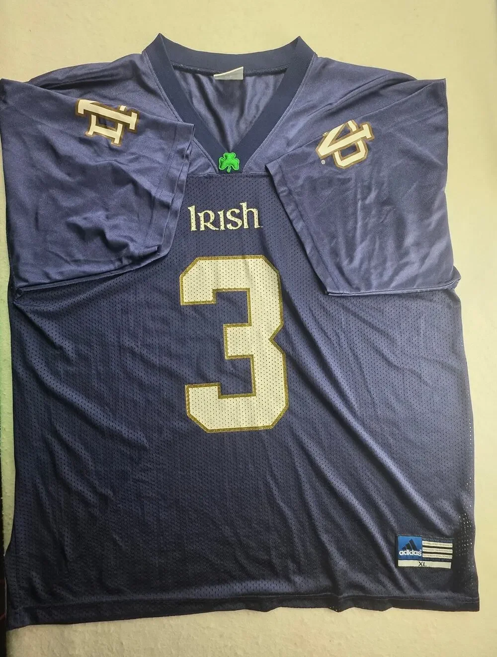 Adidas Joe Montana Fighting Irish Vintage Notre Dame Jersey 2001-02 Size XL
